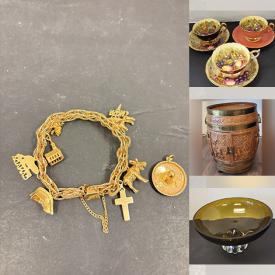 MaxSold Auction: This online auction features terracotta pottery, Avon Ladies figurines, stone egg collection, teacup/saucer sets, art glass, Blue Cow collectibles, decanters, gold & costume jewelry, Beatrix Potter figures, storage tubs, and more!