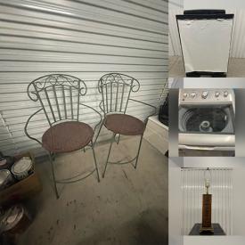 MaxSold Auction: This online auction features decorative wood lamps, dishwasher, washer, dryer, dehumidifier, stove, wrought iron patio furniture, and more!n