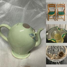 MaxSold Auction: This online auction features DVDs, CDs, TV, steins, antique Cadogan wine pot, art glass, vintage mudmen figurines, and more!