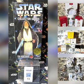 MaxSold Auction: This online auction features Star Wars collectibles, CDs, Hallmark ornaments, Hallmark Cubeez, Enesco figurines, Depression glass, mantel clock, and more!