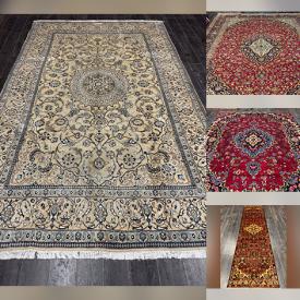 MaxSold Auction: This online auction features Persian rugs & runners, including Kashan, Mashhad, Hamadan, Tabriz, Baluchi, Kilim, Gabbeh, Naein, and new Turkish rugs.