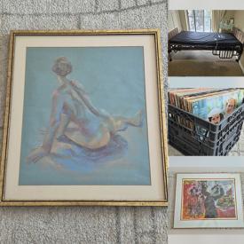 MaxSold Auction: This online auction features Theo Tobiasse lithograph, framed wildlife photographs, TV, vinyl records, puzzles, home health aids, wheelchair, hospital bed, and more!