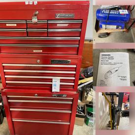 MaxSold Auction: This online auction features power & hand tools, air compressor, tool cabinets, hardware, electrical supplies, and more!