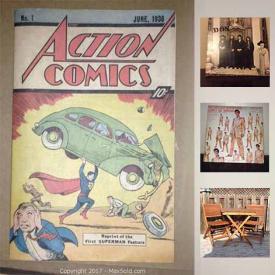 MaxSold Auction: This online auction features Superman 1976 reprint in frame, Fantastic Four comic, teak bistro set, LPs such as Neil Young, Elvis, ZZ Top, and more, art such as Risaburo Kimura painting, watercolour piece and much more!