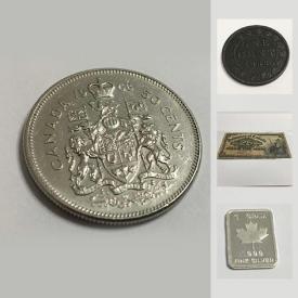 MaxSold Auction: This online auction features Circulated Coins and Paper bills, silver, Special edition coins and records and much more!