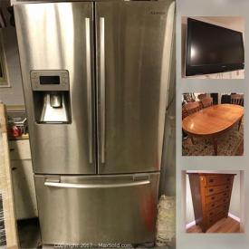 MaxSold Auction: This online auction features pool table, wall art, lamps, TV trays, holiday decor, entertainment center, tables, coal stove, refrigerator, yard tools, TV, and much much more.