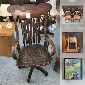 MaxSold Auction: This online auction features Woodscapes office furniture including a desk, cabinet, credenza and filing cabinet, Rotal Doulton figurines and mugs, Left figurine, SF Giants memorabilia, golf clubs and bags, LOTS OF BOOKS, copper cookware, Noritake dishes, cigar boxes and Dunhill humidor, Emerson record player and SO MUCH MORE!