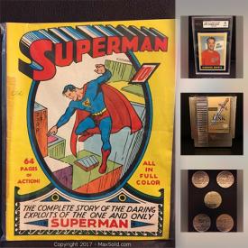 MaxSold Auction: This online auction features COLLECTIBLES: Hockey and Pokeman cards; comics; toy figures; coins; CHIPMUNKS RECORD; Gi Joe; Transformers; Heman and more!