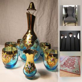 MaxSold Auction: This online auction features books, ceramics, luggage, china, sewing machine, costume jewelry, art easel, glass, and much more!