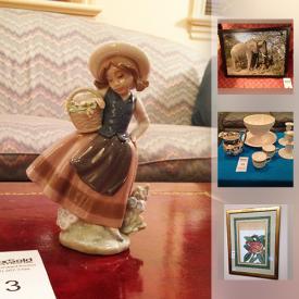 MaxSold Auction: This online auction features perfume, wall art, crystal, wine goblets, figurine, collector plates, religious items, books, and much more!