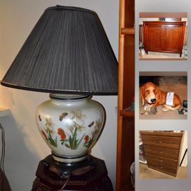 MaxSold Auction: This online auction features Emerson Television, vintage chair, painting by Steiner, vintage books, crystal bells, LAZ-Boy Recliner, Asian Tea Set, Curio Cabinet, Laminate file cabinet, Dresser, and much more!