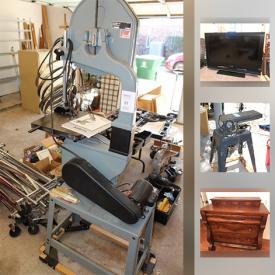 MaxSold Auction: This online auction features wide variety of hardwood and exotic lumber, woodworking tools and hardware, Delta band saw and Craftsman planer, live plants, electronics, Paula Wolack-Towne art, African decor and much more!