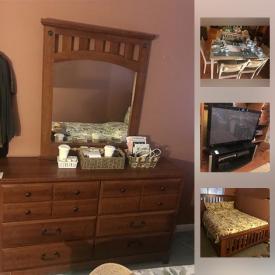 MaxSold Auction: This online auction features a sleeping bag, wall art, decor, kitchenware, TVs, display unit, art easel, Christmas tree, shelving, lamps, and much more!