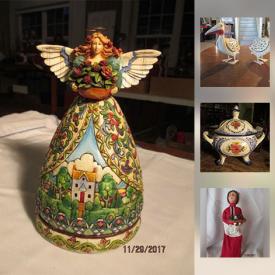 MaxSold Auction: This online auction features ANTIQUE: Lalique and Baccarat perfume bottles; newspapers; beaded purses. ART: Originals; Mola wall hanging; signed lithographs. HANDMADE: Lambswool blanket. JEWELRY: Metropolitan Museum of Art enamel bangle bracelets. COLLECTIBLE: Owls. CHRISTMAS DECOR: Golf clubs and much more!