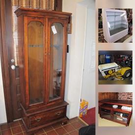 MaxSold Auction: This online auction features gunlock cabinet, vintage desk, brass headboard, oil lamps, Pro-Form treadmill, small appliances, living room furniture and much more!