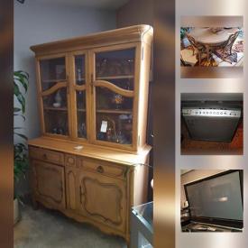 MaxSold Auction: This online auction features HOME GYM EQUIPMENT: Many machines and free weights. FURNITURE: Modern living room; French Provincial dining room china cabinet, table and 6 chairs; Parson style dining table and chairs; 2 sleep sofas; bedroom. ELECTRONICS: Audio and Visual. GLASS/CRYSTAL: Waterford stemware. Silverplate/Sterling. SunQuest tanning bed. Aquarium and equipment. SPORTING EQUIPMENT: Bowling and golf. MUSICAL INSTRUMENTS: Drum set and more!