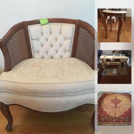 MaxSold Auction: This online auction features kitchen appliances, glassware, artwork, rug, collectibles, furniture and much more!