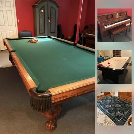 MaxSold Auction: This online auction features rug, pool table, bike, Kawai Upright Piano, electronics, air hockey, hummel figurine, furniture and much more!