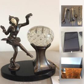 MaxSold Auction: This online auction features CDs, jewelry, weights, wall art, sewing machine, cassettes, DVDs, records, roller blades, stereo system, TV, candlesticks, e-readers, pottery, china, camera tripods, books, Halloween decor, and much more!