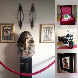 MaxSold Auction: This online auction features King Tut Life-size Bust Museum Like Display, Norval Morriseau, collectibles, artwork, decor and much more!