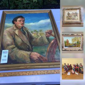 MaxSold Auction: This online auction includes art such as signed oil paintings on canvas from Canadian artists, signed Keirstead print, signed watercolours, framed Benjamin Chee Chee, Najavo pottery, and handmade stained glass, fine china such as Wedgwood, Limoges, Shelley, and Royal Albert, collectibles such as Sidney Crosby collectible, vintage Avon bottles, and Fritz and Floyd, Crowley air conditioner, and much more!