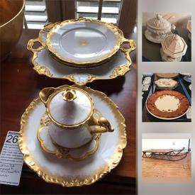 MaxSold Auction: This online auction features Wooden Sleigh, Antique English Ironstone, Vintage Plates, Decorative Plates, Gold Trim Porcelain and much more!