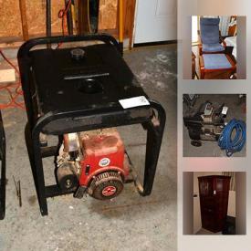 MaxSold Auction: This online auction features generators, air compressor, TV, speakers, toys, books, luggage, entertainment stand, guitar, printers, DVD player, stereo, and much more!