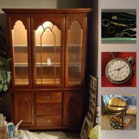 MaxSold Auction: This online auction features equine saddles and saddle stands, framed pictures, brass candle holders, pocket watches and ladies watches, jewelry and much more!