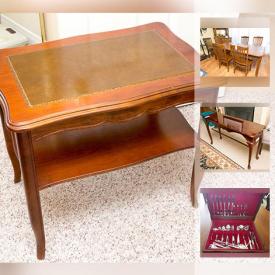 MaxSold Auction: This online auction features VINTAGE: Oak sideboard with mirrored back and washstand. FURNITURE: Dining room, bedroom, cedar chest. ART: AJ Casson, Robert Bateman print. CHINA: Royal Worcester "Evesham" bake ware. COLLECTIBLE: Quill pen and cross pen and much more!