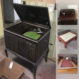 MaxSold Auction: This online auction features an antique Fairbanks brass butcher scale, antique Victrola, antique sideboard, vintage wooden wine press, Weider home gym, golf clubs, Huffy bicycle, telescope, area rug, kitchenware, small appliances, metal shelving, patio table and chairs, Weber propane grill, charcoal grill and much more!