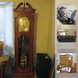 MaxSold Auction: This online auction features an Ultra Lite scooter, double Ultramatic bed, Bulova grandfather clock, record albums, art, books, filing cabinets, floor stand globe, Casio keyboard and much, much more!