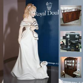 MaxSold Auction: This online auction features Lladro and Doulto Figurines, Crystal Decanters and Serving Pieces, Barrymore Chairs, Wood Dining Room Set, Framed Art, Woods Upright Freezer and much more!