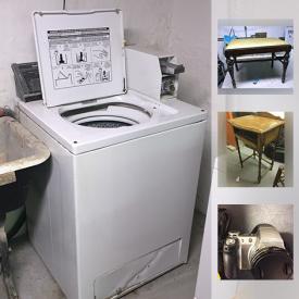 MaxSold Auction: This online auction features COLLECTIBLE: Floraline bowl; brass pitcher; Legos; Star Wars; large models - plane and destroyer ship, WWII replica aircraft. ELECTRONICS: Audio, gaming, Sirius radio, Ganker robots. APPLIANCES: GE small fridge, Inglis commercial coin operated washer and dryer. VINTAGE; Kitchen table; tins. LIGHTING FIXTURES: Chandeliers, hanging fixtures, sconces. HOME IMPROVEMENT/RENOVATION: Tiles - marble, terracotta, Turkish, cork. CHINA: Royal Albert, Royal Doulton, tea cup sets. Handmade: Baby blankets, sweaters, hat and mitts and much more!