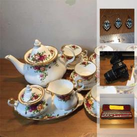 MaxSold Auction: This online auction features a sapphire jewelry set, Canon digital camera, Royal Albert tea set and much more!