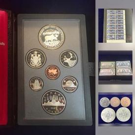 MaxSold Auction: This online auction features LOTS OF COINS: various Canadian, British and USA; AND STAMPS: USSR, Newfoundland, Canadian and Royalty and much more!