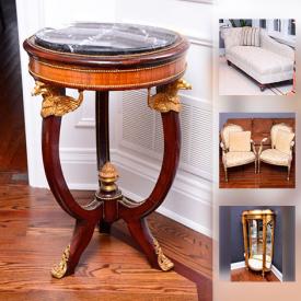 MaxSold Auction: This online auction features ANTIQUE: French furniture. CRYSTAL: Czech serving pieces. CHINA: Royal Doulton planter pot and much more!