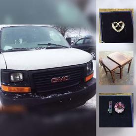 MaxSold Auction: This online auction features 2008 GMC Cargo Van, KitchenAid Microwave, Bamboo King Sheet Sets, Swarovski Cupidon ring, Swarovski Eminence ring, and much more!