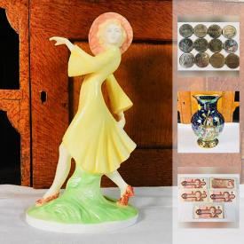 MaxSold Auction: This online auction features Canadian and US currency, 1976 Montreal Olympics uncut stamps, sterling jewelry, collectible figurines by Royal Doulton, Coalport, Swarovski, Royal Worcester and Waterford, and more!