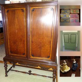 MaxSold Auction: This online auction features mirrors, Dulcimer, dishware, cellphones, holiday decor, books, TVs, music boxes, records, projector, wall art, vacuum, cameras, jewelry, lamps, luggage, DVDs, VHS tapes, sports equipment, foreign currency, and much more!