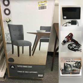 MaxSold Auction: This online auction features many NIB items including a tufted dining chair; Wolfgang puck grill and griddle as well as a 20 inch portable "Backyard Grill"; ELECTRONICS: Accessories and games; AUTOMOTIVE: Car mats and accessories and much more!