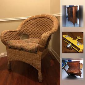 MaxSold Auction: This online auction features ANTIQUE: Small bench, oak glass front cabinet, church bench. COLLECTIBLE: Model airplanes. BOOKS. Power tools. ART: Framed prints; dream catchers and much more!