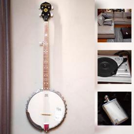 MaxSold Auction: This online auction features sterling silver flask and serving utensils, jewelry, Danby window AC, Jensen stereo and turntable, vintage mandolins, banjo, Beatles memorabilia and much more!