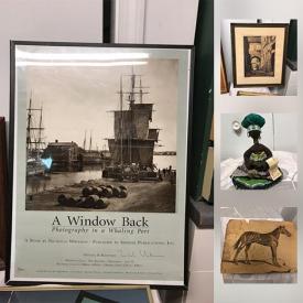 MaxSold Auction: This online auction features golf shirts, LL Bean Shirts, Zulu Doll face, fur collars, 1899 Chelsea Revere & Winthrop Directory, signed watercolour, fabric, HP wireless office jet Pro 8500 scanner printer and much more!