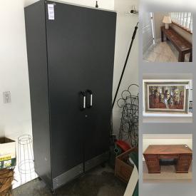 MaxSold Auction: This online auction features ART: Original, collectible posters, framed prints. VINTAGE: Doll; oval portrait. YARD AND GARDEN: Tools; patio furniture; electric smoker. FURNITURE: Two brass twin beds and much more!