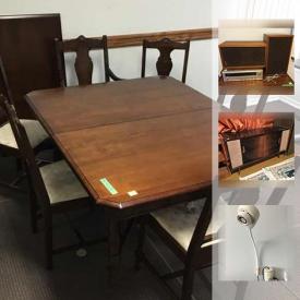 MaxSold Auction: This online auction features Ritter medical exam table, anatomical models, empty liquid nitrogen canister, furniture such as mid-century teak desk, antique dining set, oak bookcases, office equipment, cube refrigerator, bar refrigerator, art, medical books, medical supplies and much more!