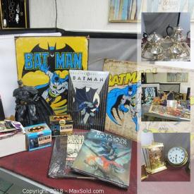 MaxSold Auction: This online auction features lots of COLLECTIBLES: baseball and gold cards, comics, toys, historical ephemera, Sports Illustrated, Star Trek, art books; SPORTS EQUIPMENT: several bikes, camping equipment; DECOR, TOOLS and much more!