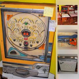 MaxSold Auction: This online auction features Fender amp, vintage gaming table with chairs, vintage cameras, Heywood Wakefield end tables, vintage secretary desk, signed lithographs, PA system, and much more!