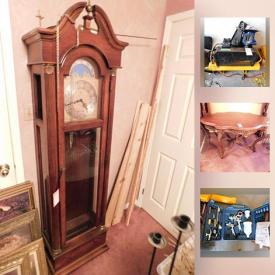 MaxSold Auction: This online auction features tool boxes, tools, air compressor, car cover, faux flowers, tea set, mirrors, wall art, goblets, chess set, chandelier, figurines, doll collection, cabinets, flatware, stereo and speakers, grandfather clock and much more.