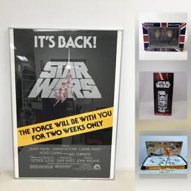 MaxSold Auction: This online auction features COLLECTIBLE TOYS: Star Wars; Action figures; Comics; Effanbee dolls; Vintage Barbie and Lone Ranger school brief case and much more!