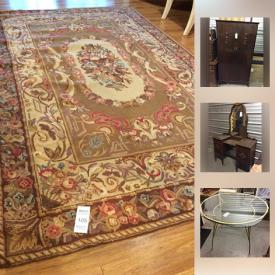 MaxSold Auction: This online auction features FURNITURE: Antique and mid-century bedroom suites, armoire, yellow dining chairs. VINTAGE: c 1930's kimono, Wool Petit point rug, Kitchen items, Scrapbooking supplies, Costume jewelry and much more!